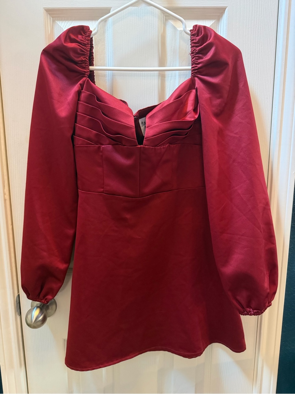 Princess Polly Burgundy Long-Sleeve Mini Dress